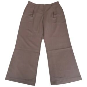 NWT DKNY Women's Taupe Pants sz 14 Elasticized Back wide leg
